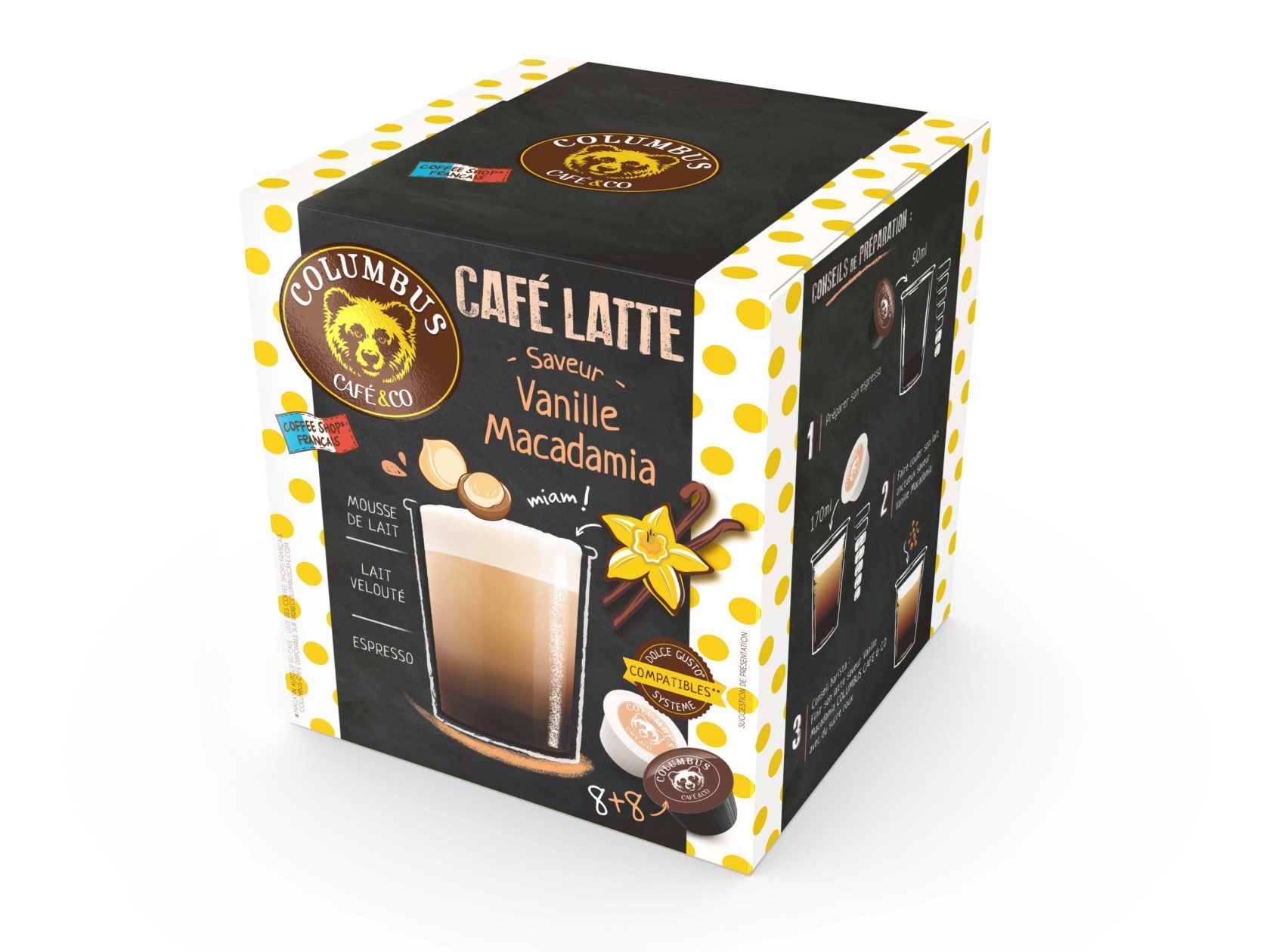 Le Café Latte saveur Vanille Macadamia Dolce Gusto® x 16