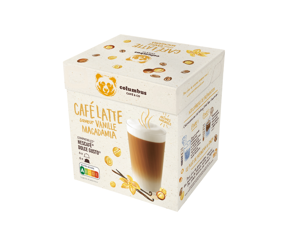 Le Café Latte saveur Vanille Macadamia Dolce Gusto® x 12