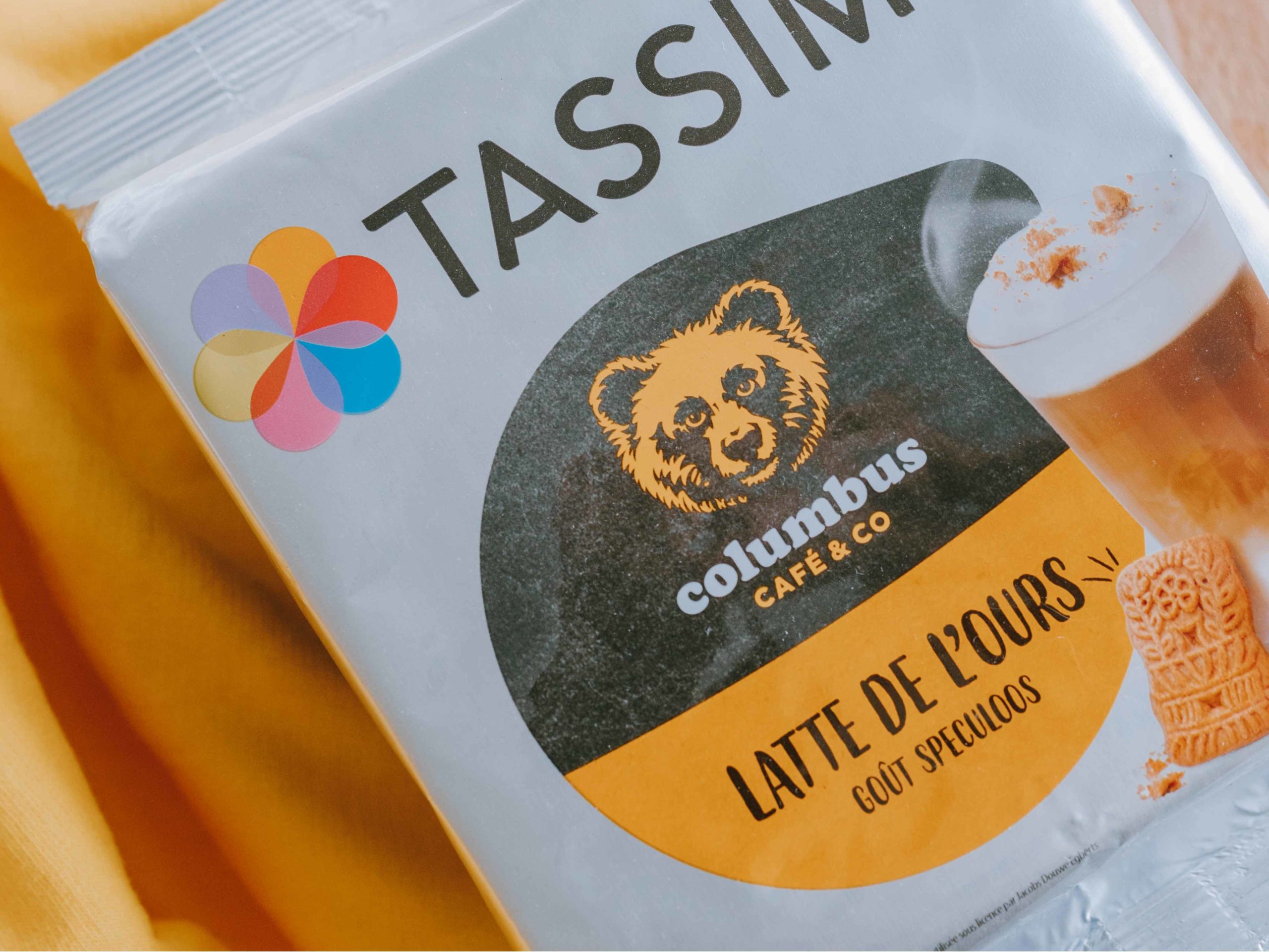 Café dosettes latte de l'ours goût speculoos COLOMBUS TASSIMO : le paquet  de 8 dosettes à Prix Carrefour