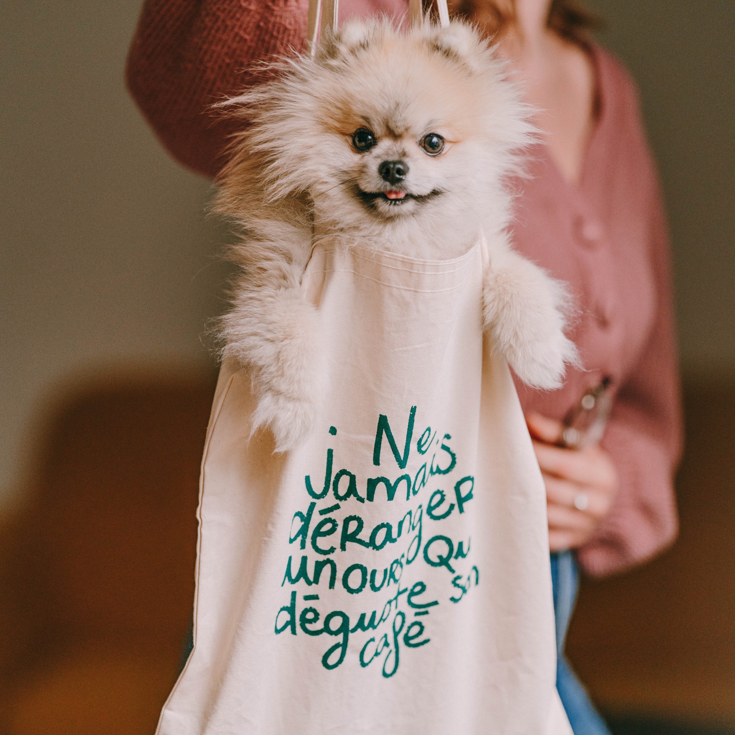 Tote bag Never disturb a bear enjoying its coffee