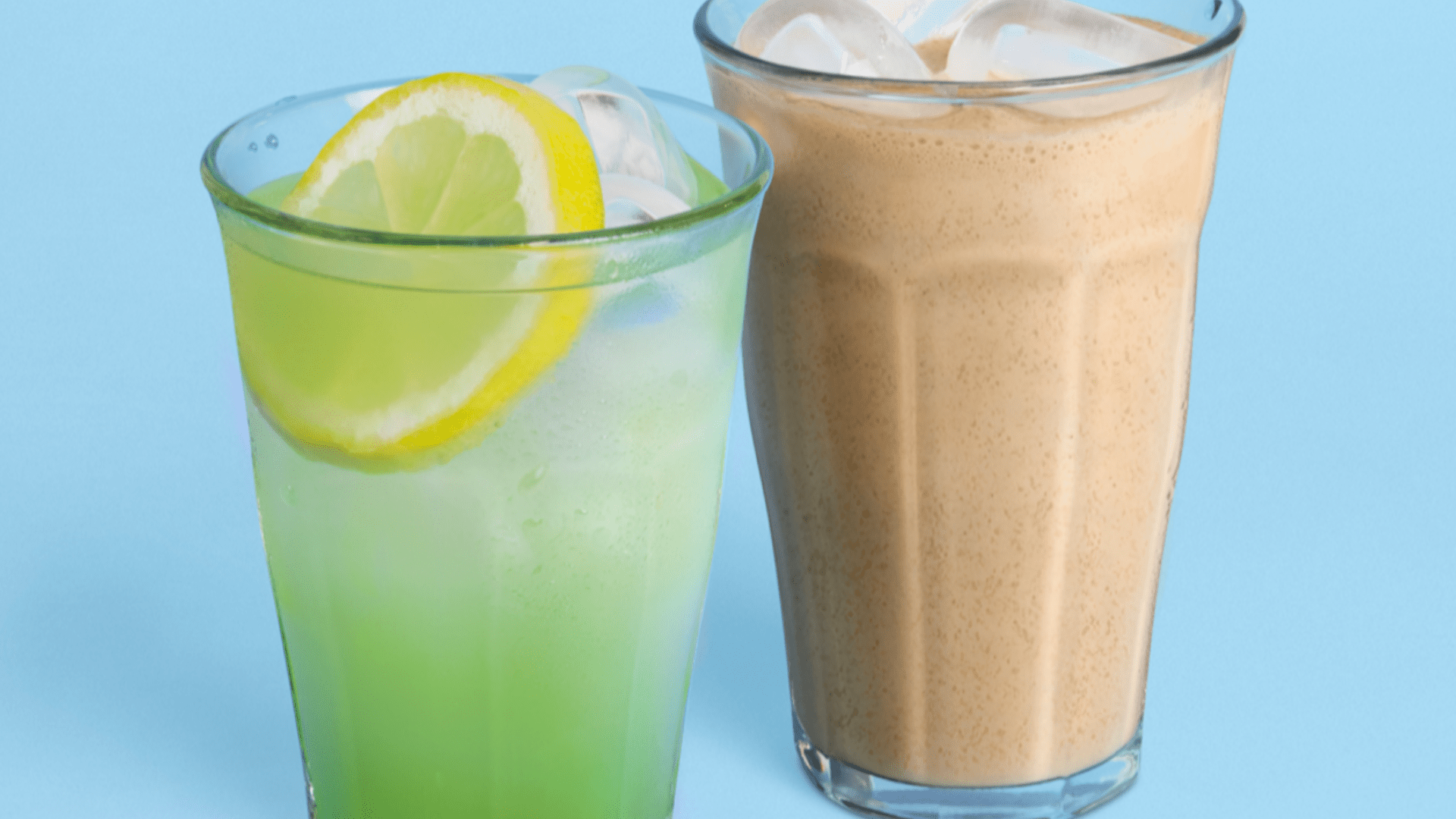Exilir Kiwi et Chaï Latte glacé