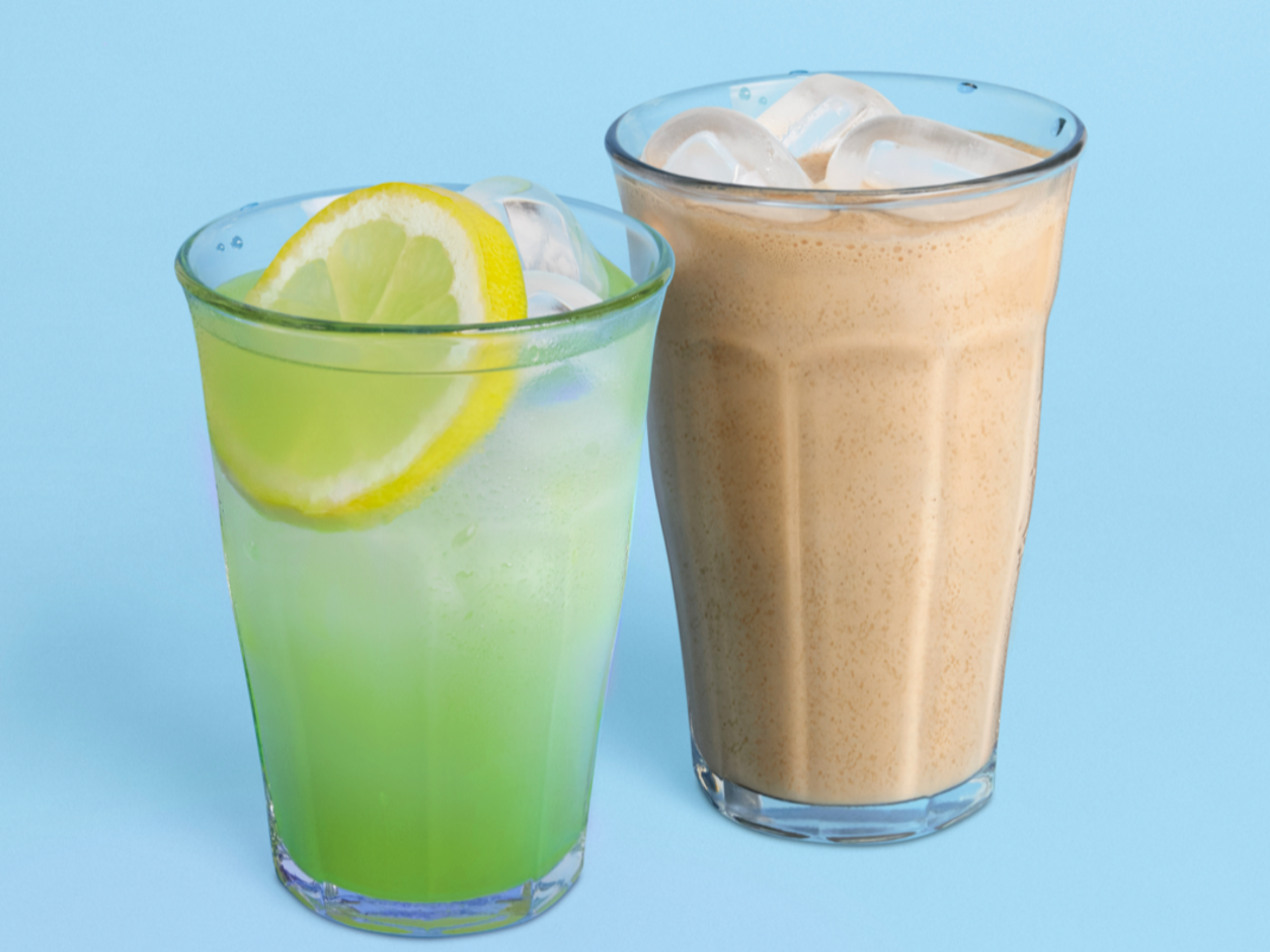 Exilir Kiwi et Chaï Latte glacé